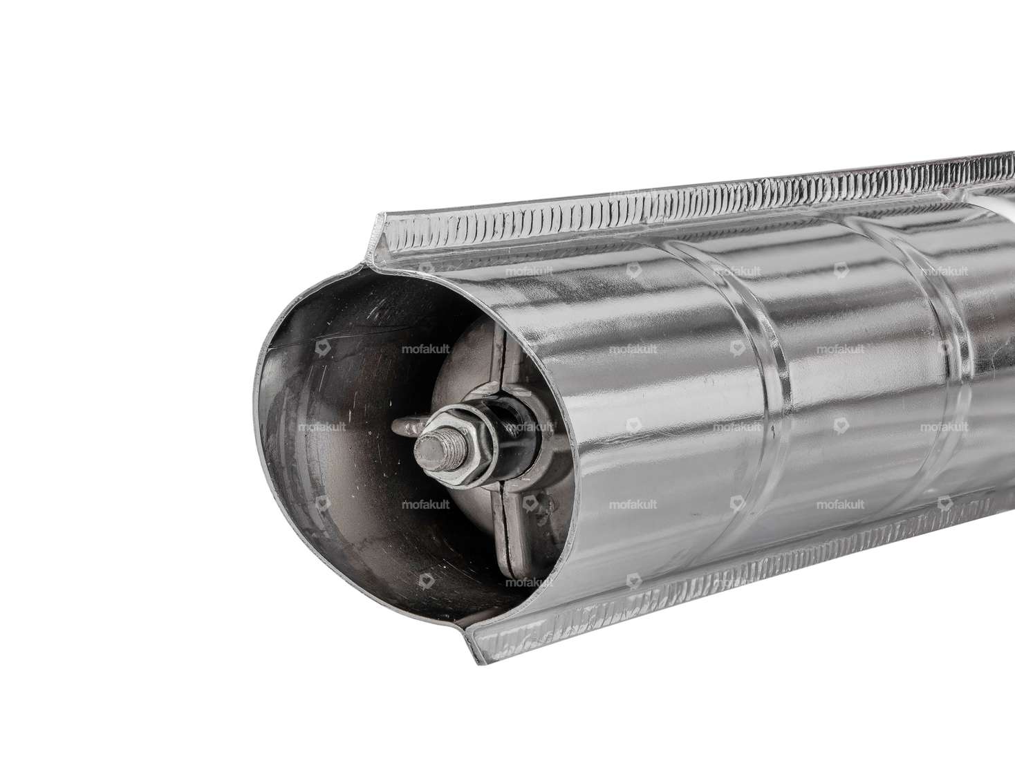 Jamarcol Auspuff 22 mm 2-Teiler Nachbau (mit Nummer & Logo) | Puch Carousel Image 3