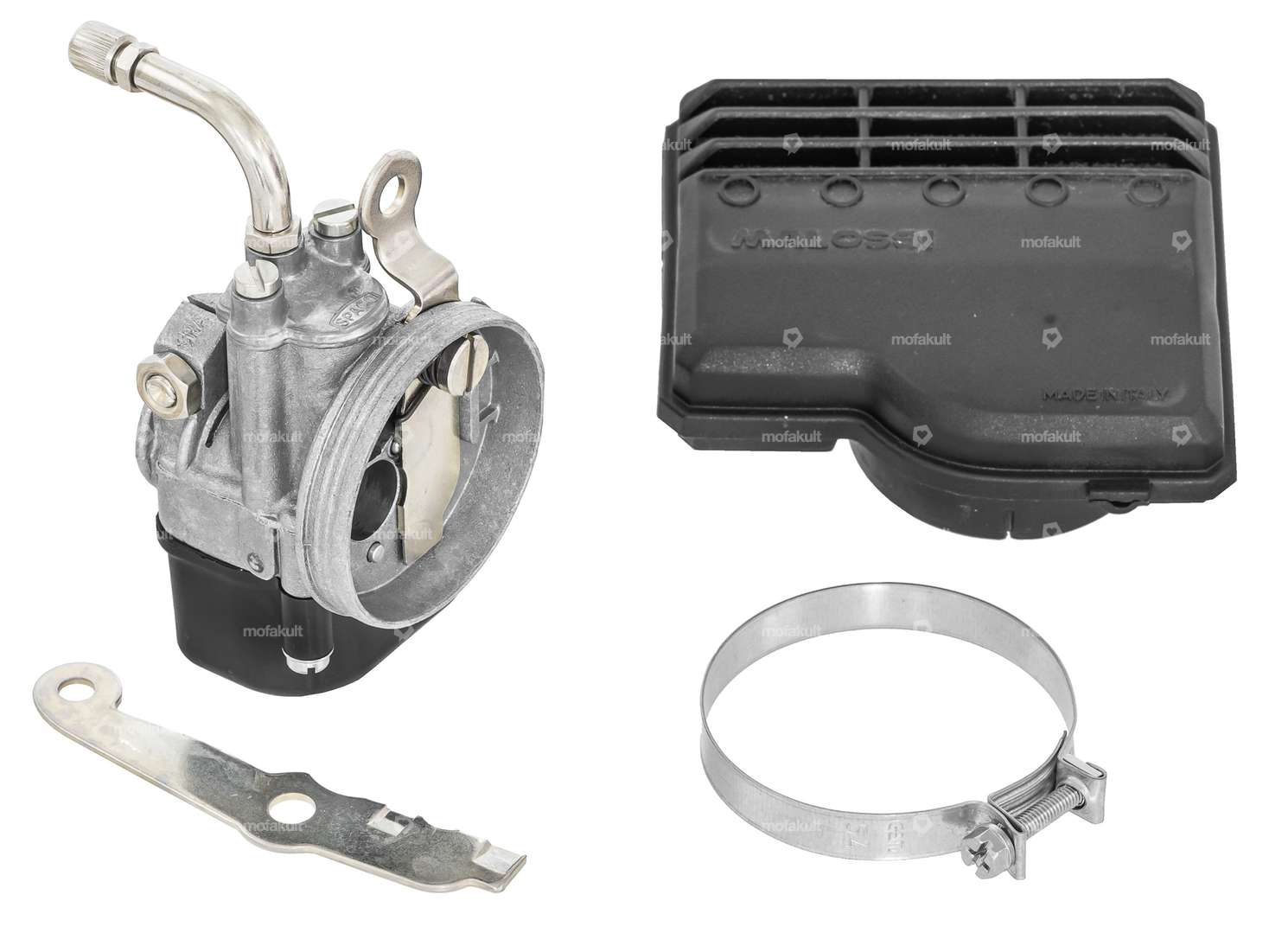 Dell'Orto 13/13 SHA Vergaser & Rennluftfilter-Set | Piaggio Bravo 2, Bravo 3 Carousel Image 1