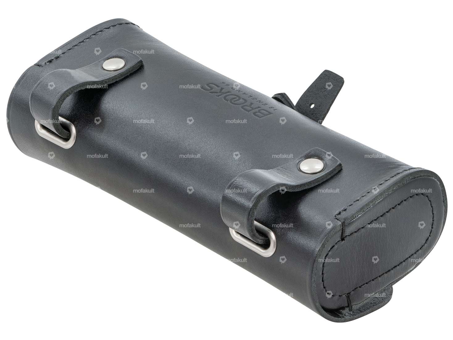 BROOKS saddle bag oval leather black Carousel Image 2