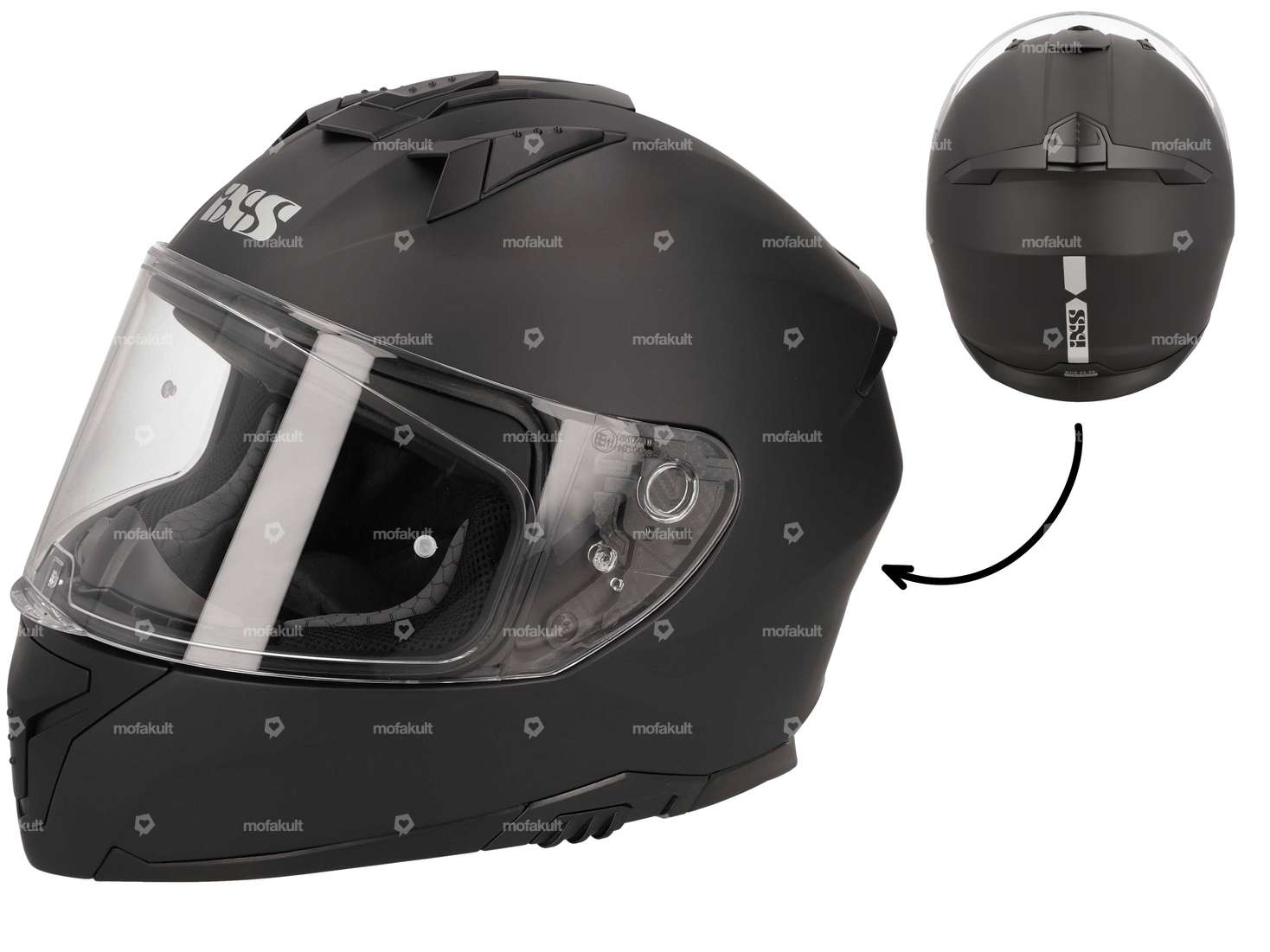 IXS full-face helmet "zweisiebzehn" black matt (S-L) Carousel Image 1