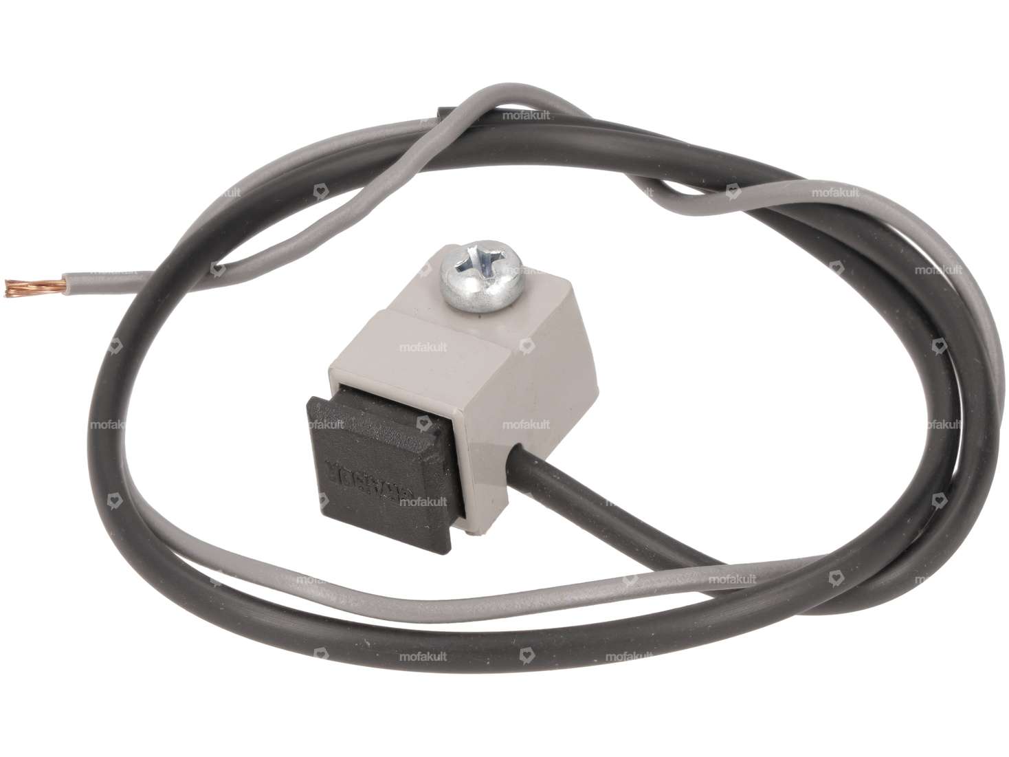 Hupenknopf grau / schwarz NOS | Piaggio Ciao, SI, Bravo, Boxer Carousel Image 1