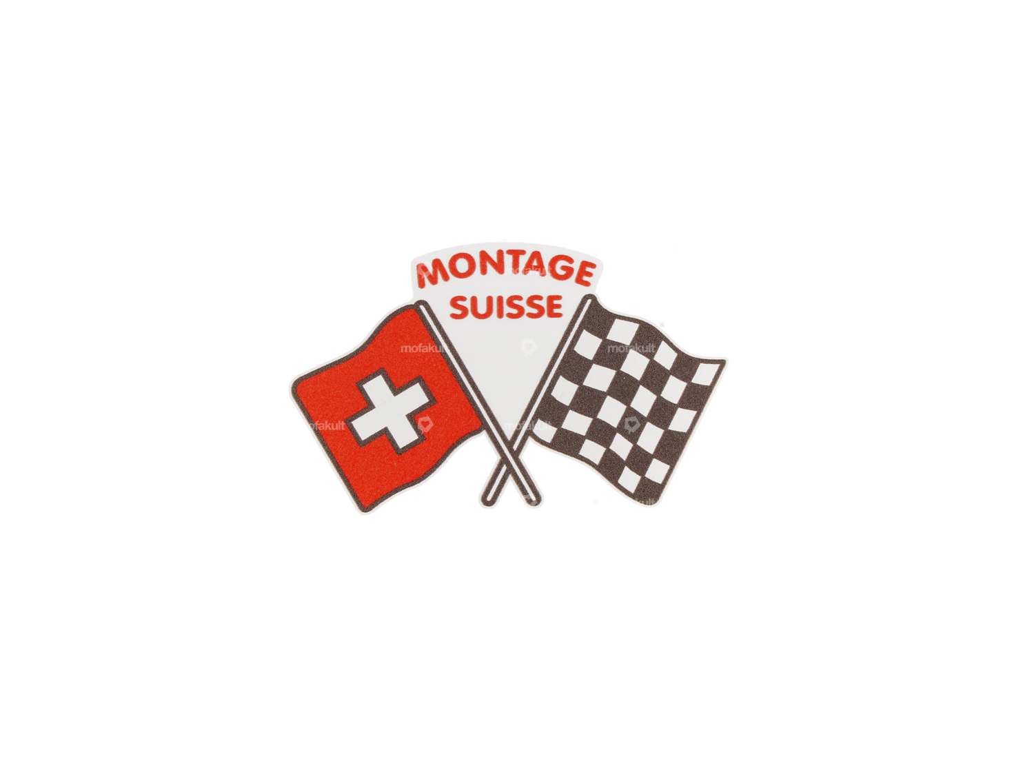 swiing® revival "MONTAGE SUISSE" sticker 45 × 28 mm | Puch Tigra & Sachs Caravelle Carousel Image 1
