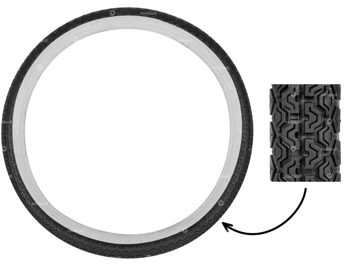 Fortune 2.00 x 19" Reifen F-899 2 P.R. Allround Weisswand Carousel Image 1