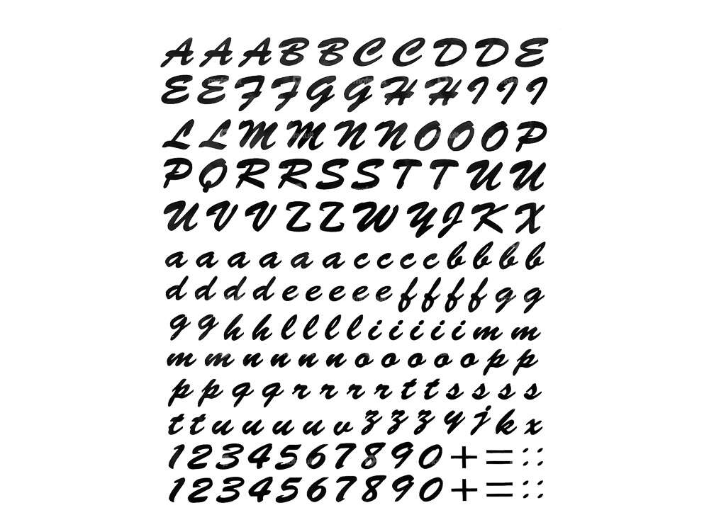 Aufkleberbogen Buchstaben 240 x 200 mm Carousel Image 1
