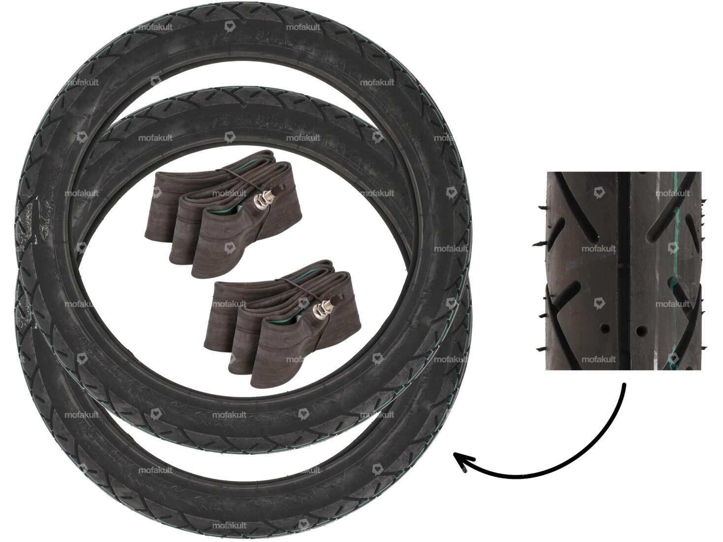 VeeRubber Reifen-Set 2.50 x 17" VRM101 (V101) Semi-Slick Carousel Image 1