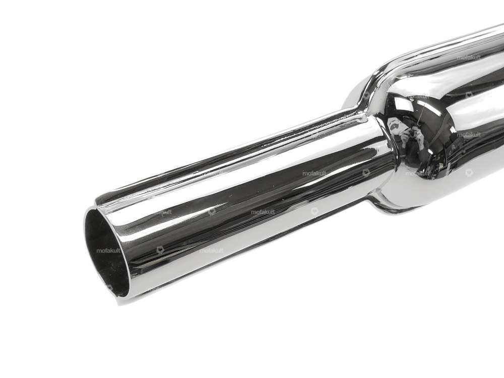 Muffler (28/56mm) Chrome exhaust short Carousel Image 4