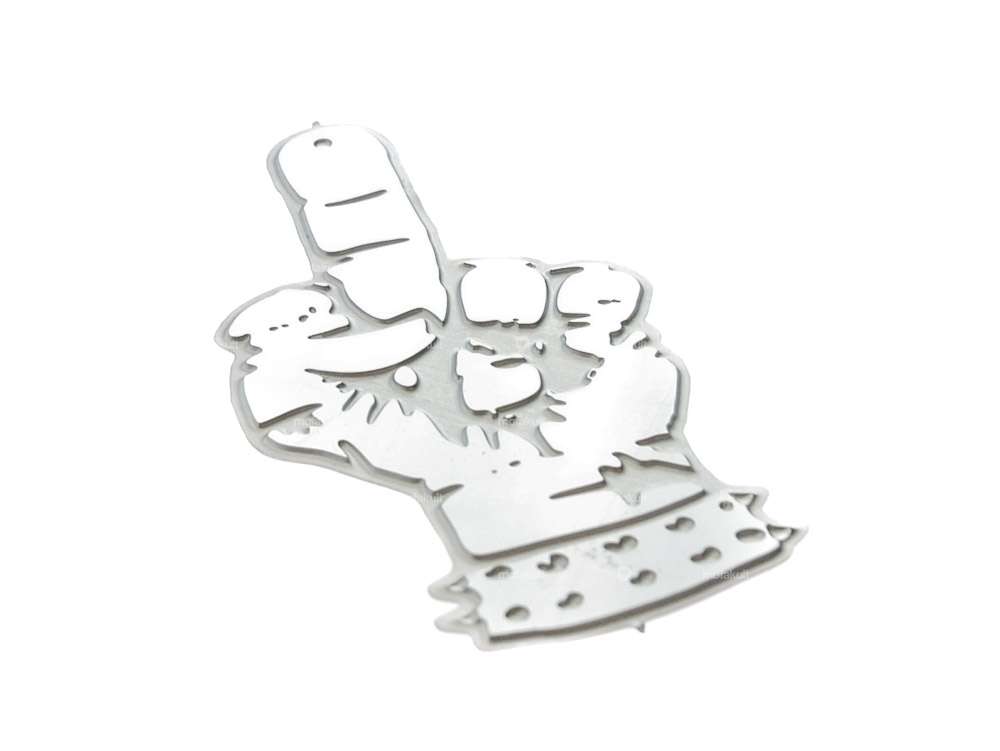 Aufkleber «Mittelfinger» Alu 37 x 69 mm Carousel Image 2