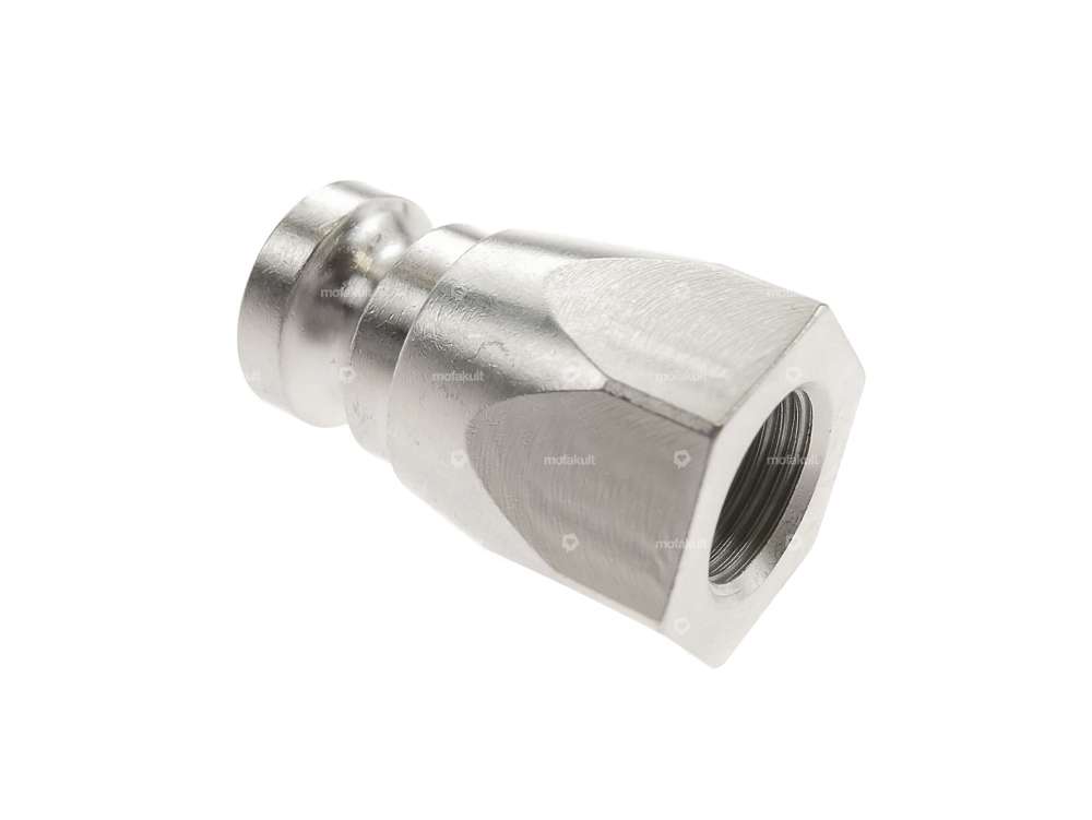 66HEROES Aufnahmezapfen M12x1 Radachse Nummernschildhalter seitlich Inox Carousel Image 2