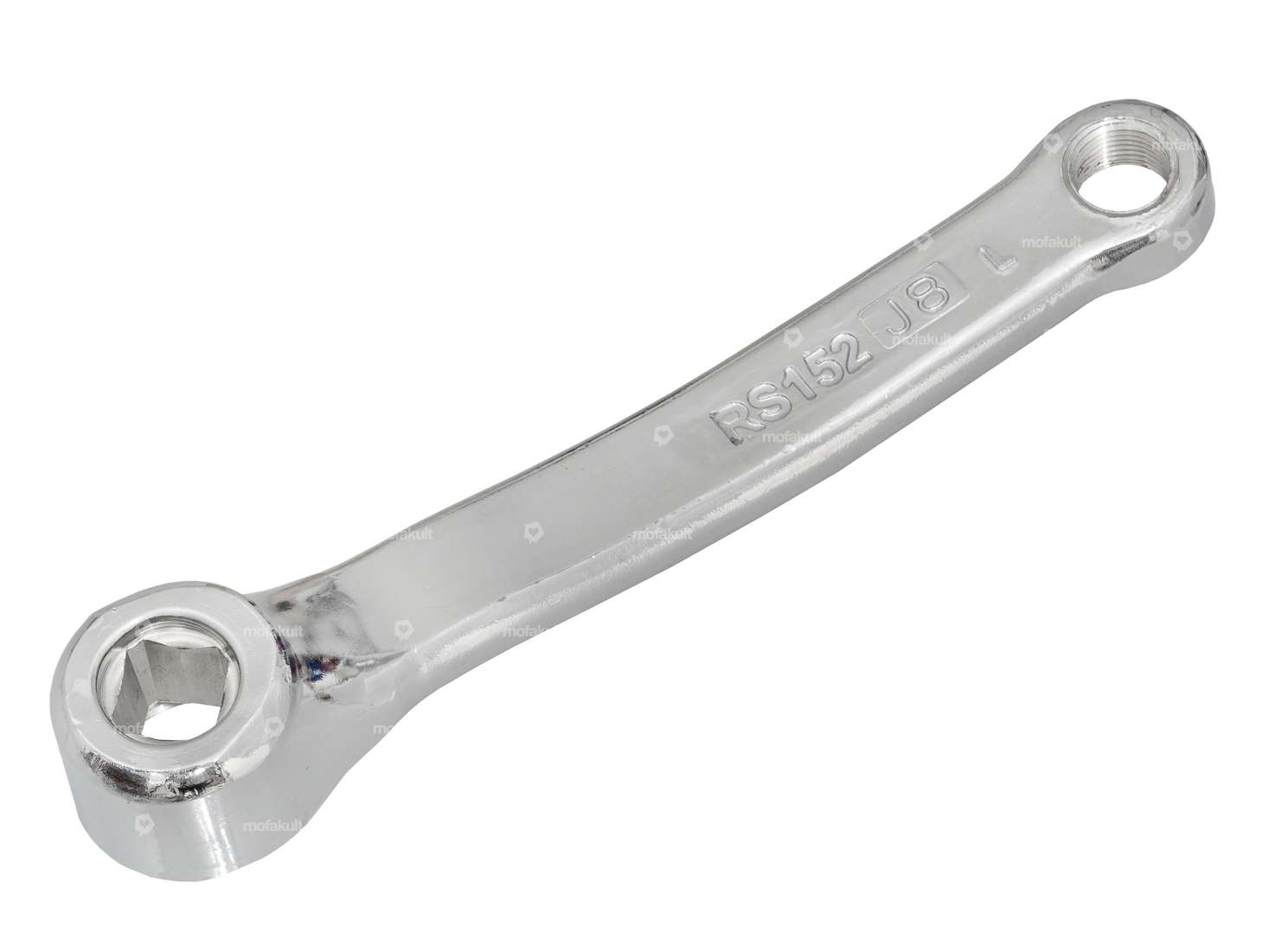 GPO pedal crank left square chrome | Pony (P8082) Carousel Image 2