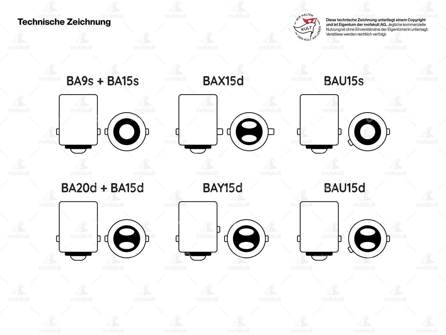 swiing® revival Birne Rücklicht 12V - 5W (BA15d) 1-faden Carousel Image 2