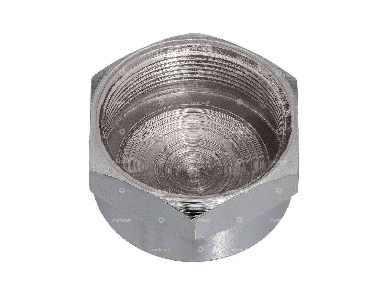 Fork steerer nut M26x1 closed small fork plate chrome Carousel Image 2