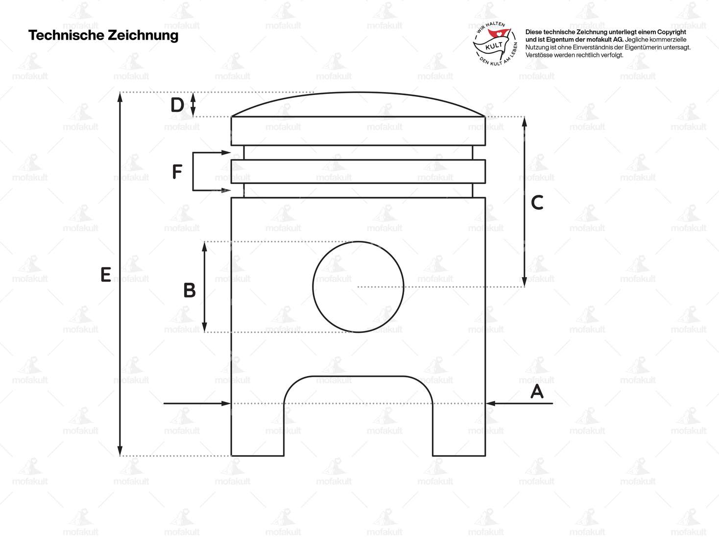 DMP Kolben 45 mm | Puch Carousel Image 2