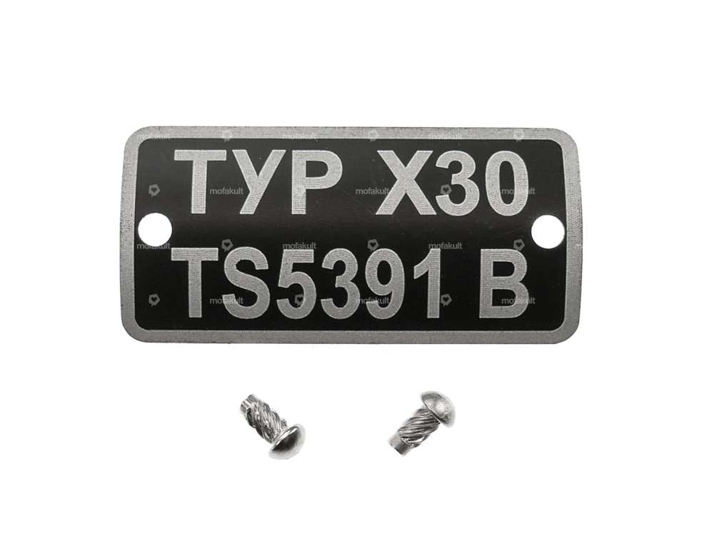 swiing® revival Typenschild TYP X30 TS5391B | Puch Velux Carousel Image 1