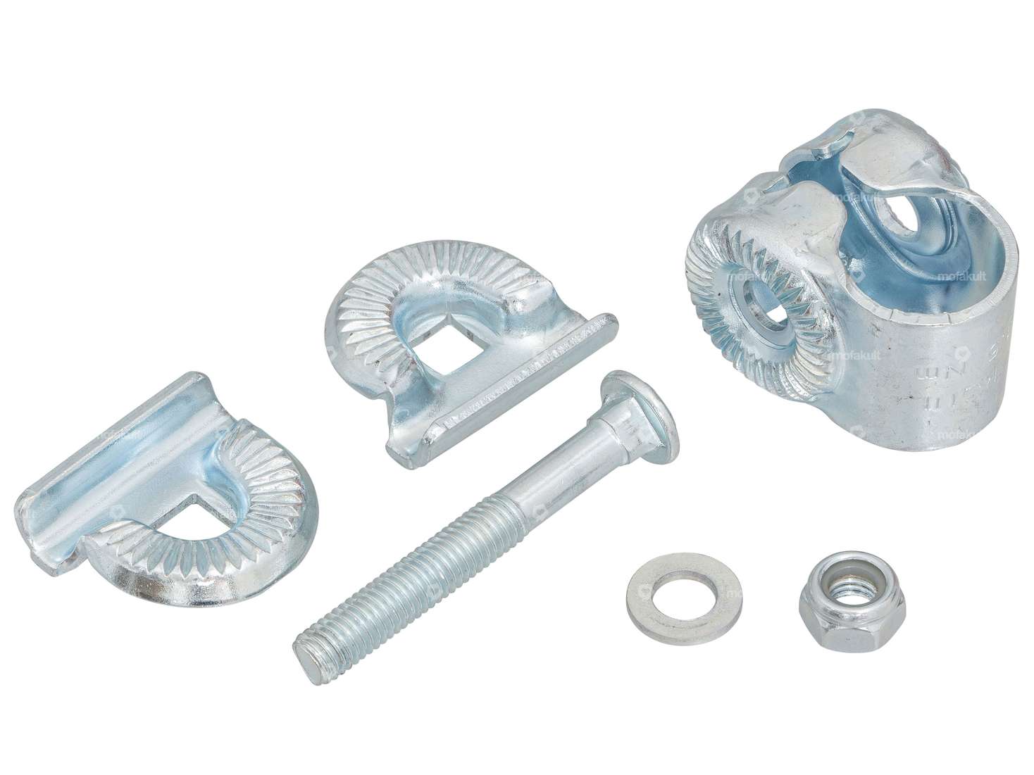 Sattelklemme verzinkt (für runde Führungsschienen) Carousel Image 2