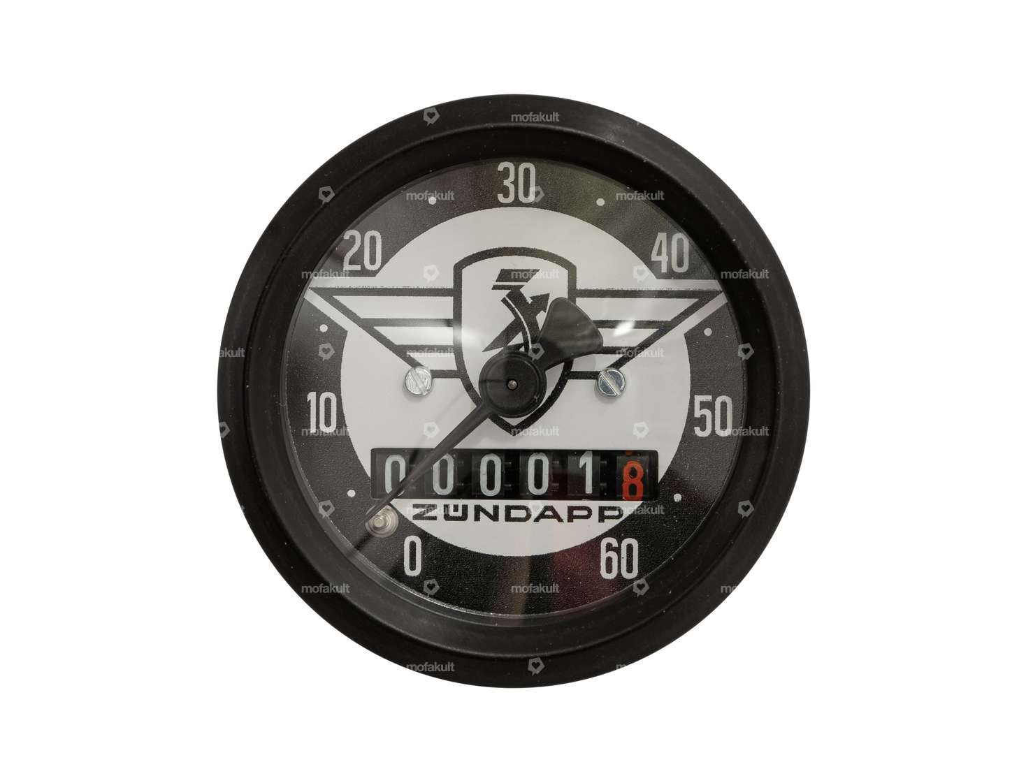 66HEROES Tacho 60 km/h Ø 48 mm | Zündapp-Logo Carousel Image 2