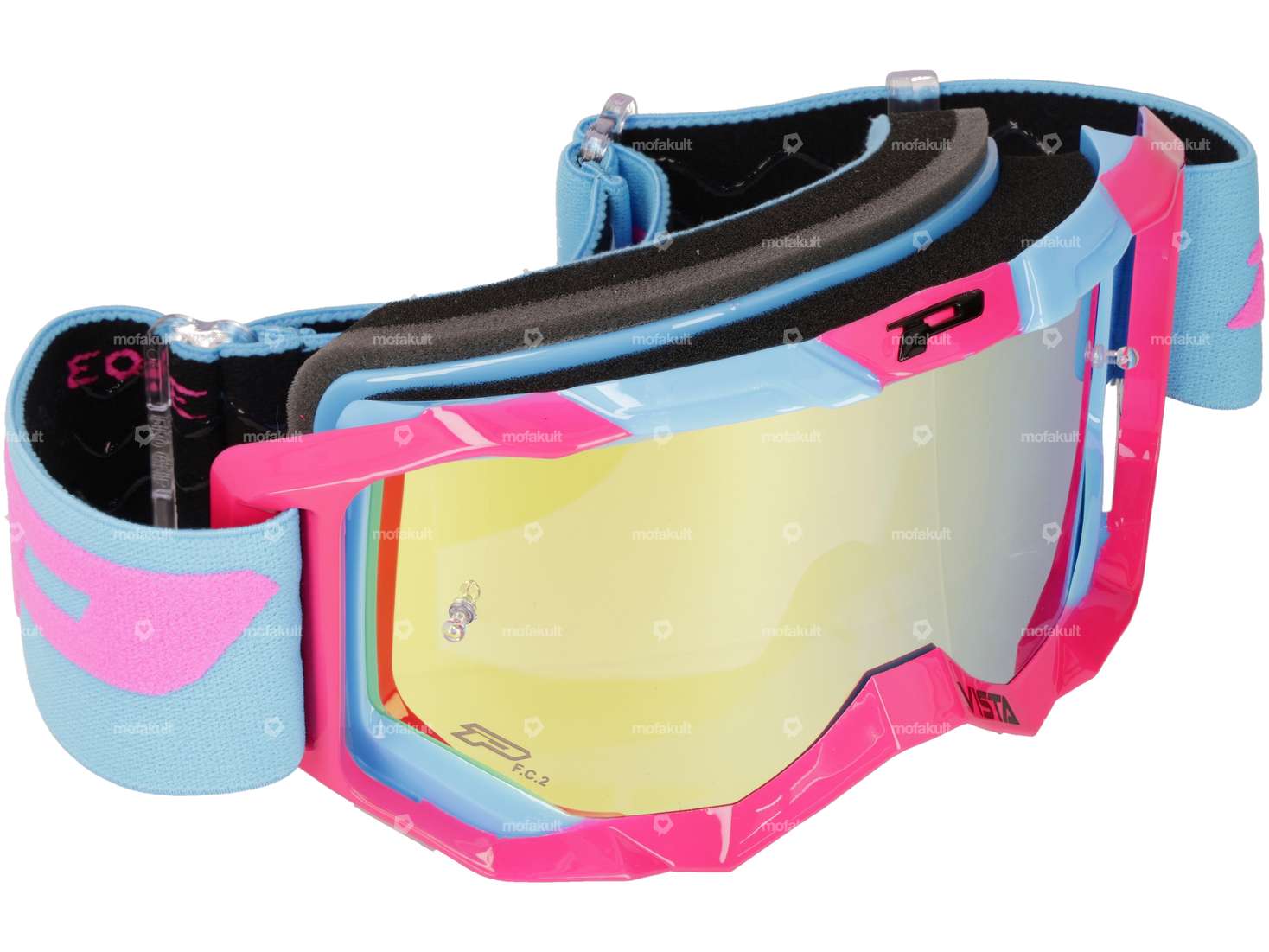 ProGrip Brille 3303 Vista pink / hellblau verspiegelt Carousel Image 1