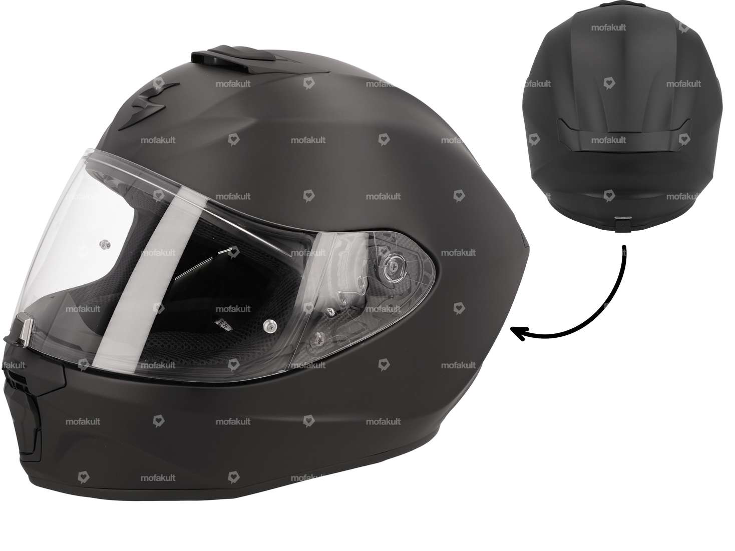 Scorpion full-face helmet "EXO-391" black matt (S-XL) Carousel Image 1