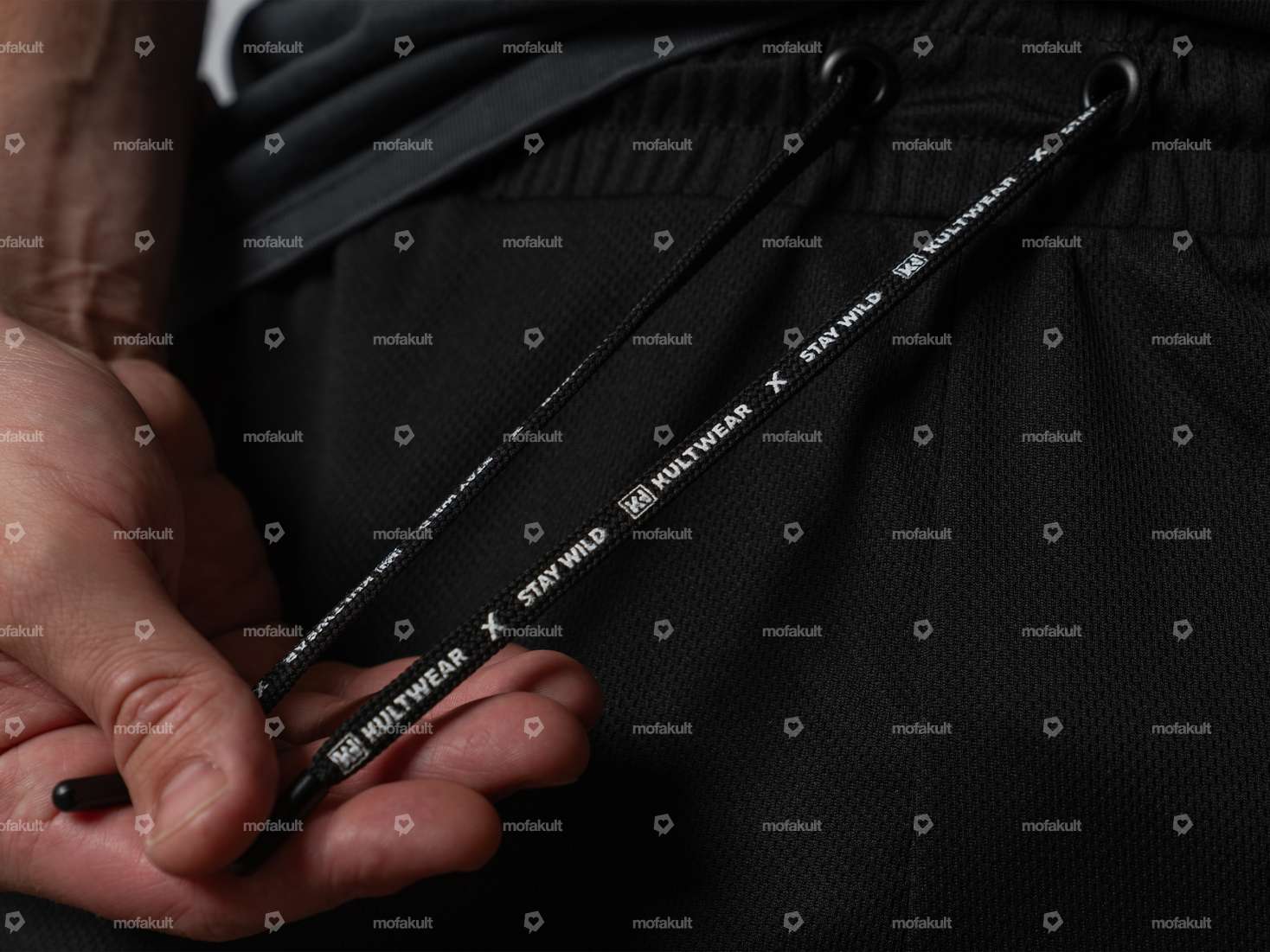 KULTWEAR shorts "Crew" mesh black / white Carousel Image 4