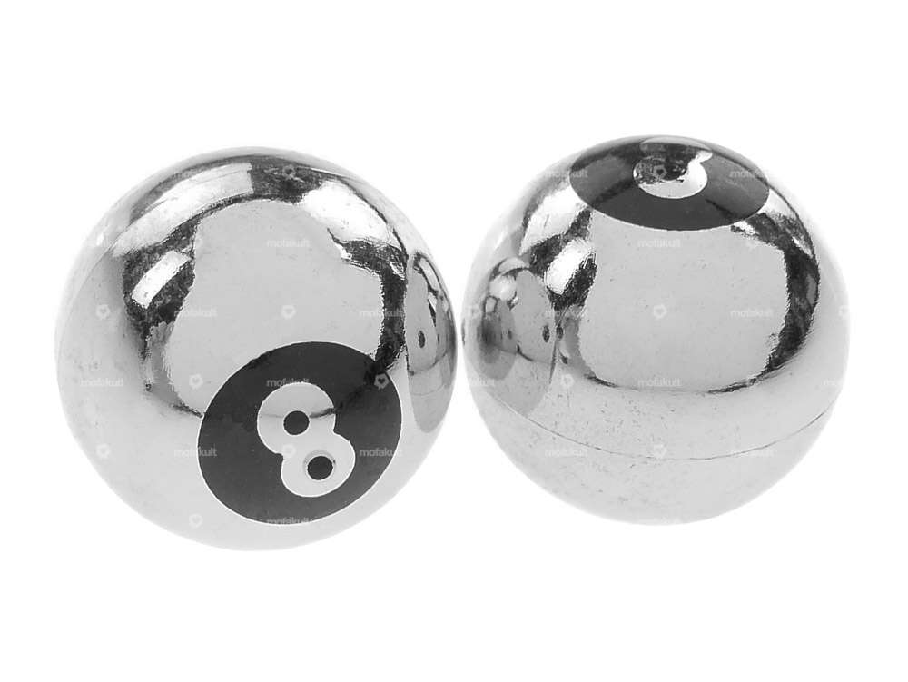 Ventilkappen Billard «Eightball» Chrom Carousel Image 1