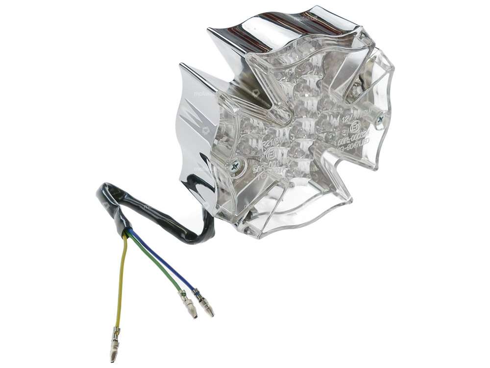 GPO rear light "Arizona" chrome / white Carousel Image 1