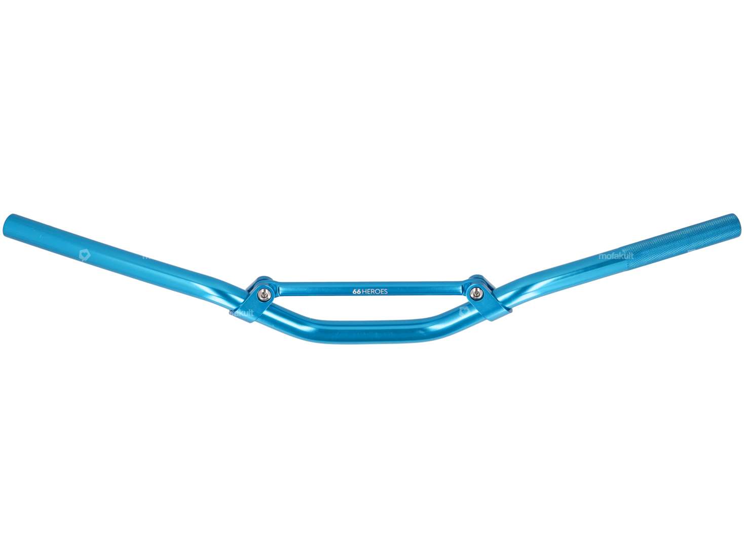 66HEROES Rennlenker Gabelplatte 7 cm Alu blau Carousel Image 1