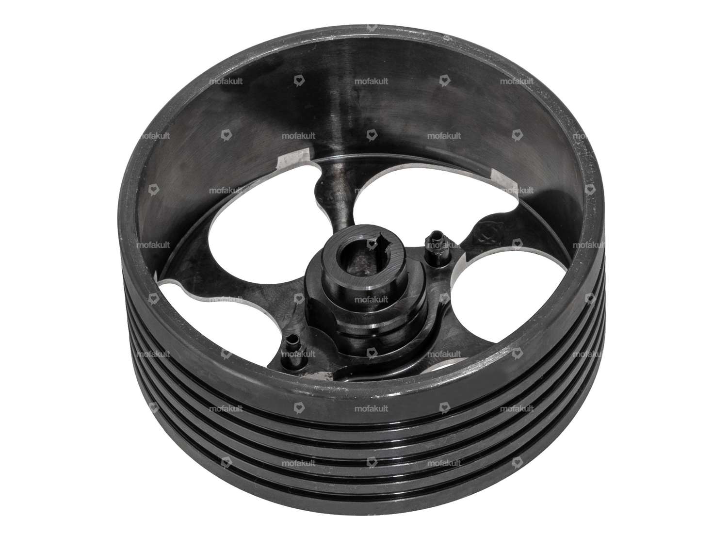 Kupplungsglocke Wandler Vario CNC Stahl schwarz | Piaggio Ciao, SI, Bravo, Boxer Carousel Image 2