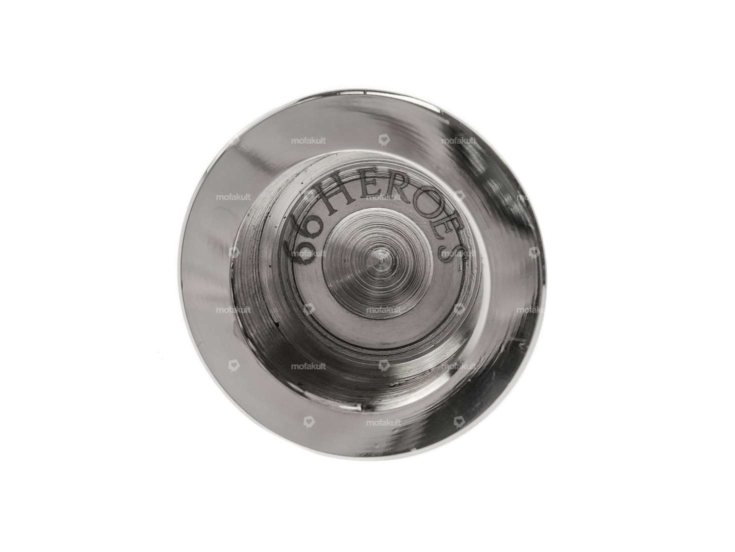 66HEROES Gabelschaftmutter M26x1 geschlossen spitz Gabelplatte Chrom Carousel Image 3