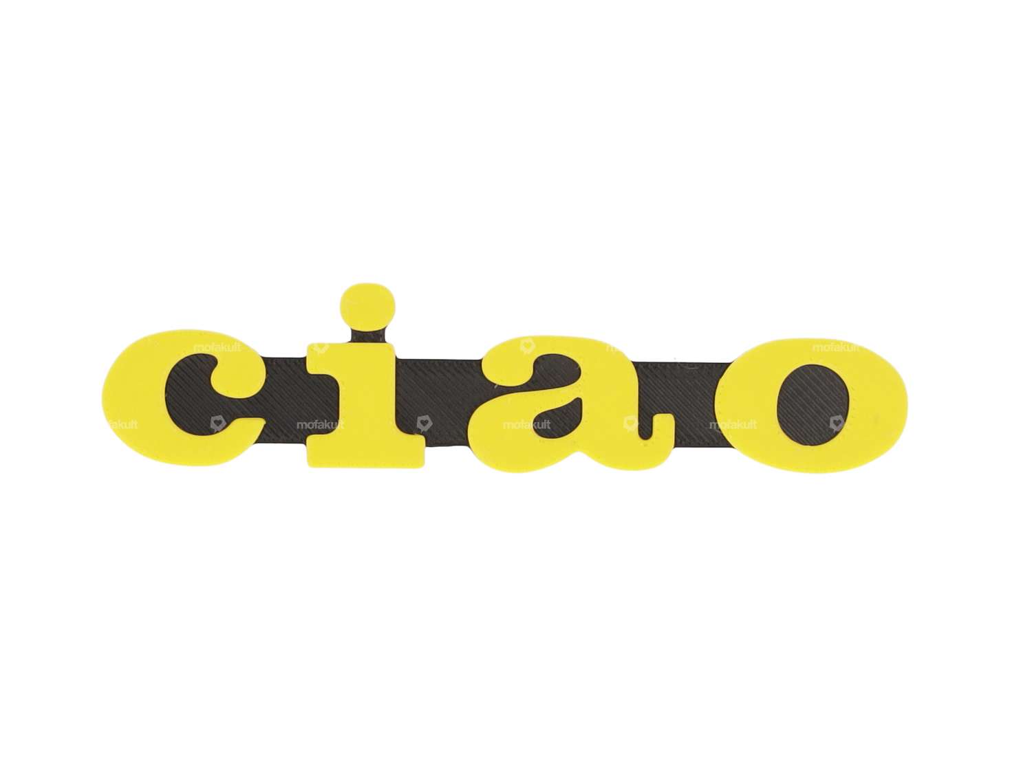 Emblem «ciao» Kunststoff 3D gelb / schwarz Carousel Image 1