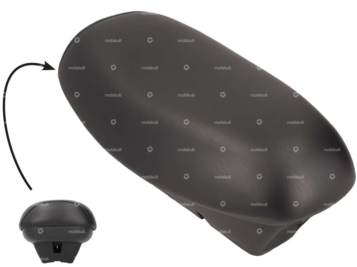 Sitzbank mit Unterbau schwarz | Piaggio SI FL Carousel Image 1