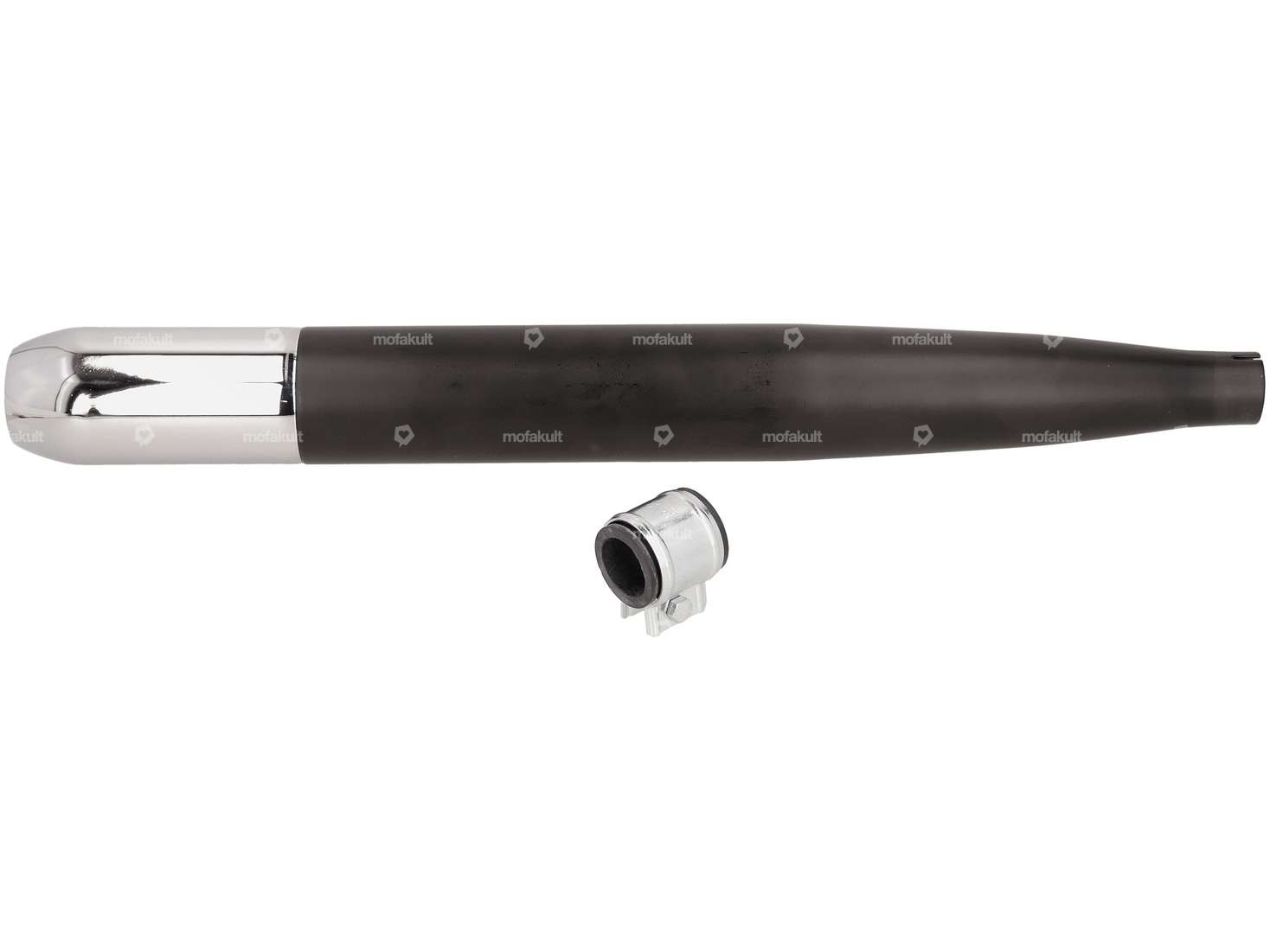 GPO Zigarrenauspuff Ø 28 / 60 mm (schwarz / Chrom) | Sachs Carousel Image 1