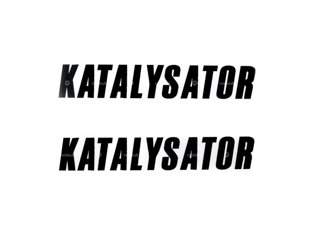 Catalytic converter" sticker black (pair) Carousel Image 1