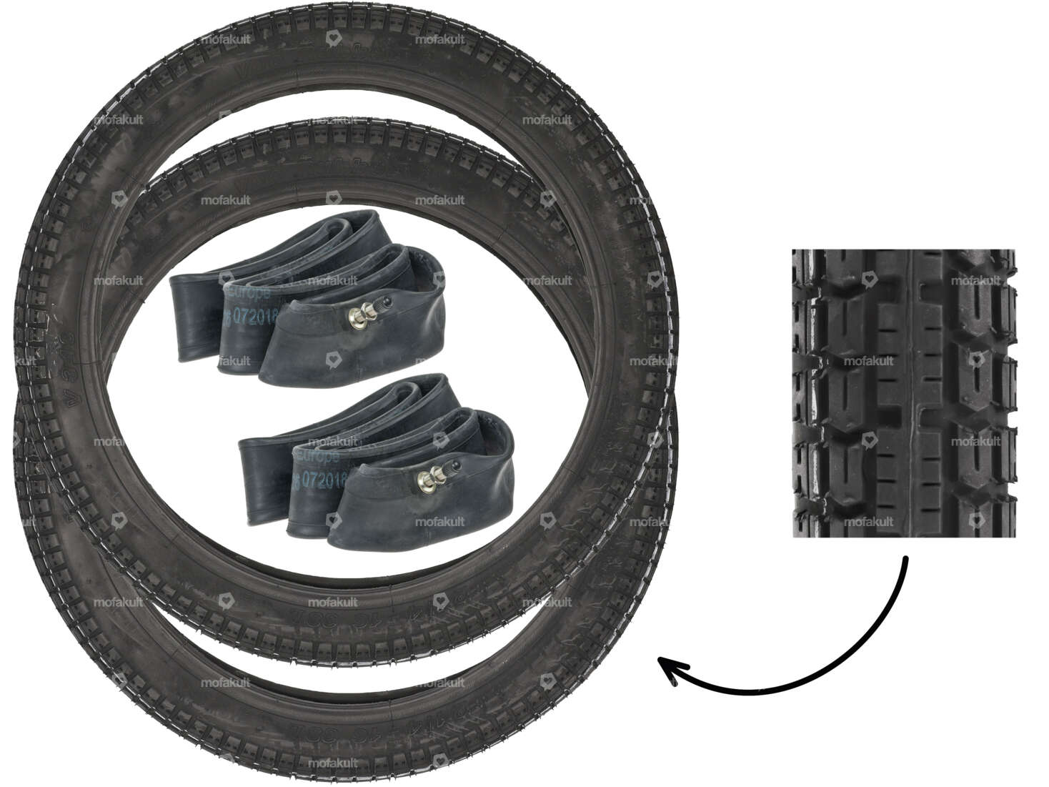 VeeRubber tire set 2.25 x 16" VRM343 (V343) Allround Carousel Image 1