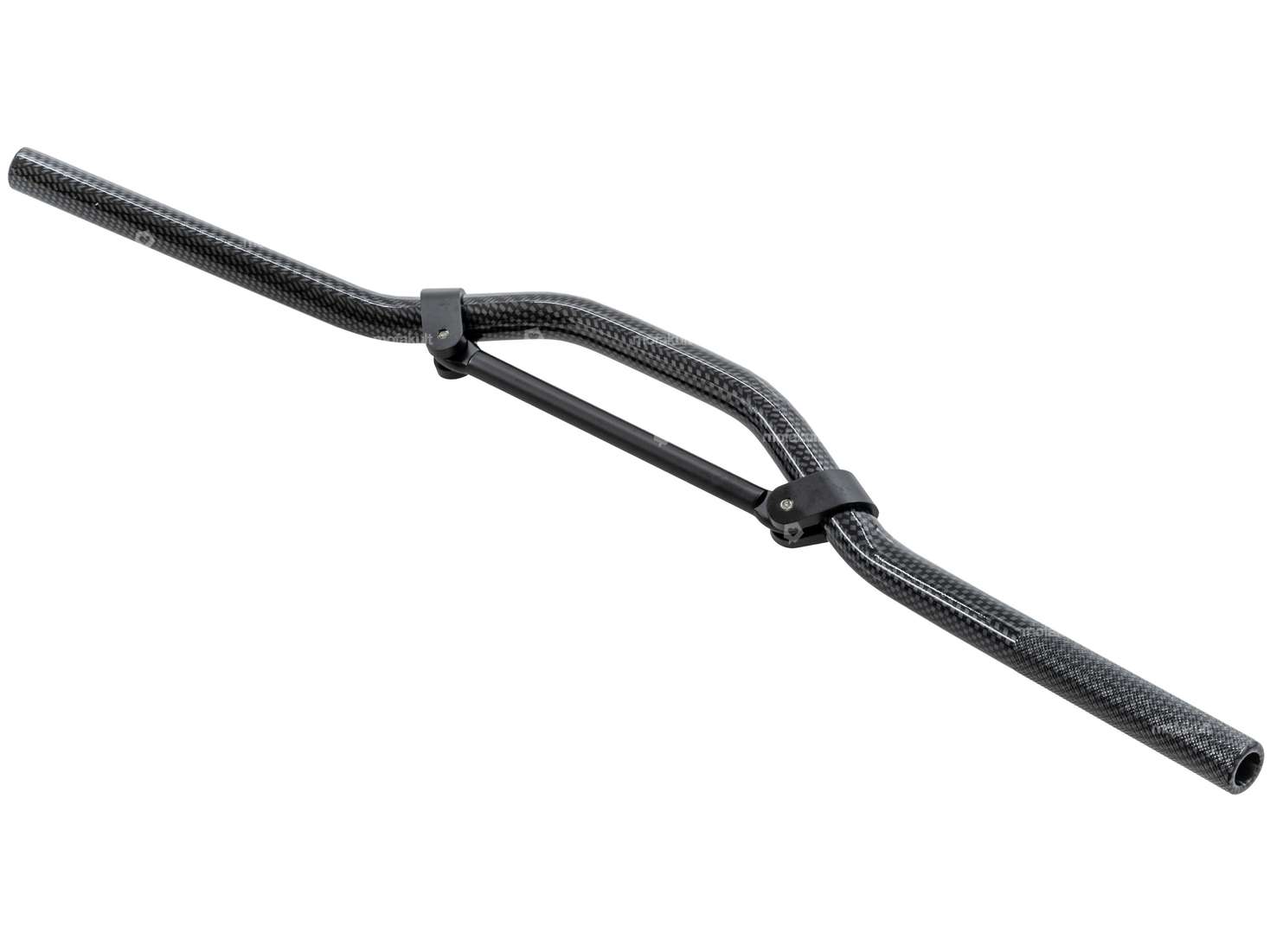 66HEROES Rennlenker Alu Gabelplatte 7 cm Carbon glänzend mit matter Strebe Carousel Image 2