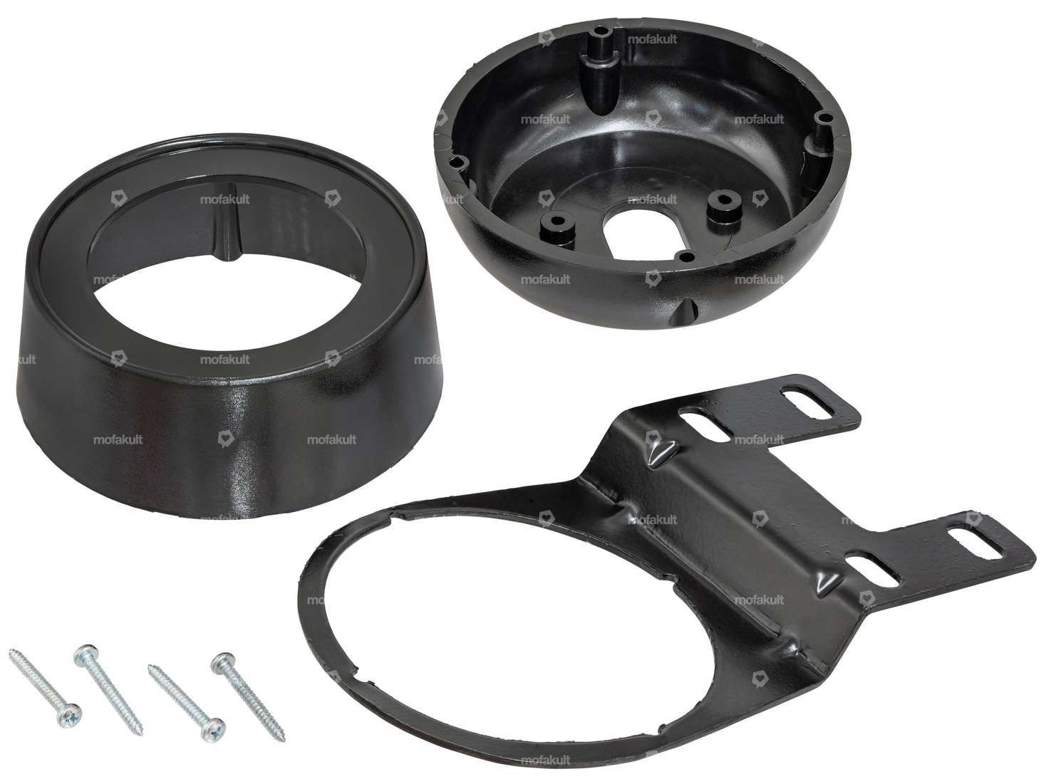 Tachohalterung Ø 60 mm mit Lasche schwarz Carousel Image 3