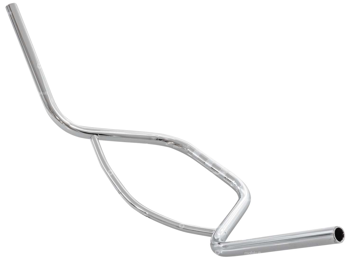Lenker Gabelplatte 22 cm geschwungen mit Strebe Chrom Carousel Image 2