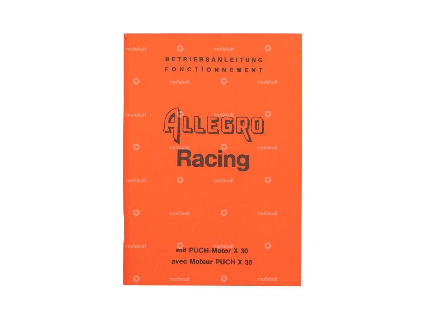 Operating instructions | Allegro Racing (Puch X30 engine) Carousel Image 1