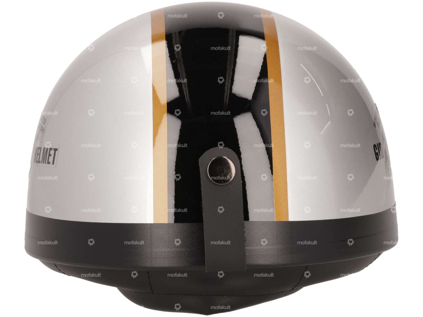 Pot helmet silver with stripes Carousel Image 3