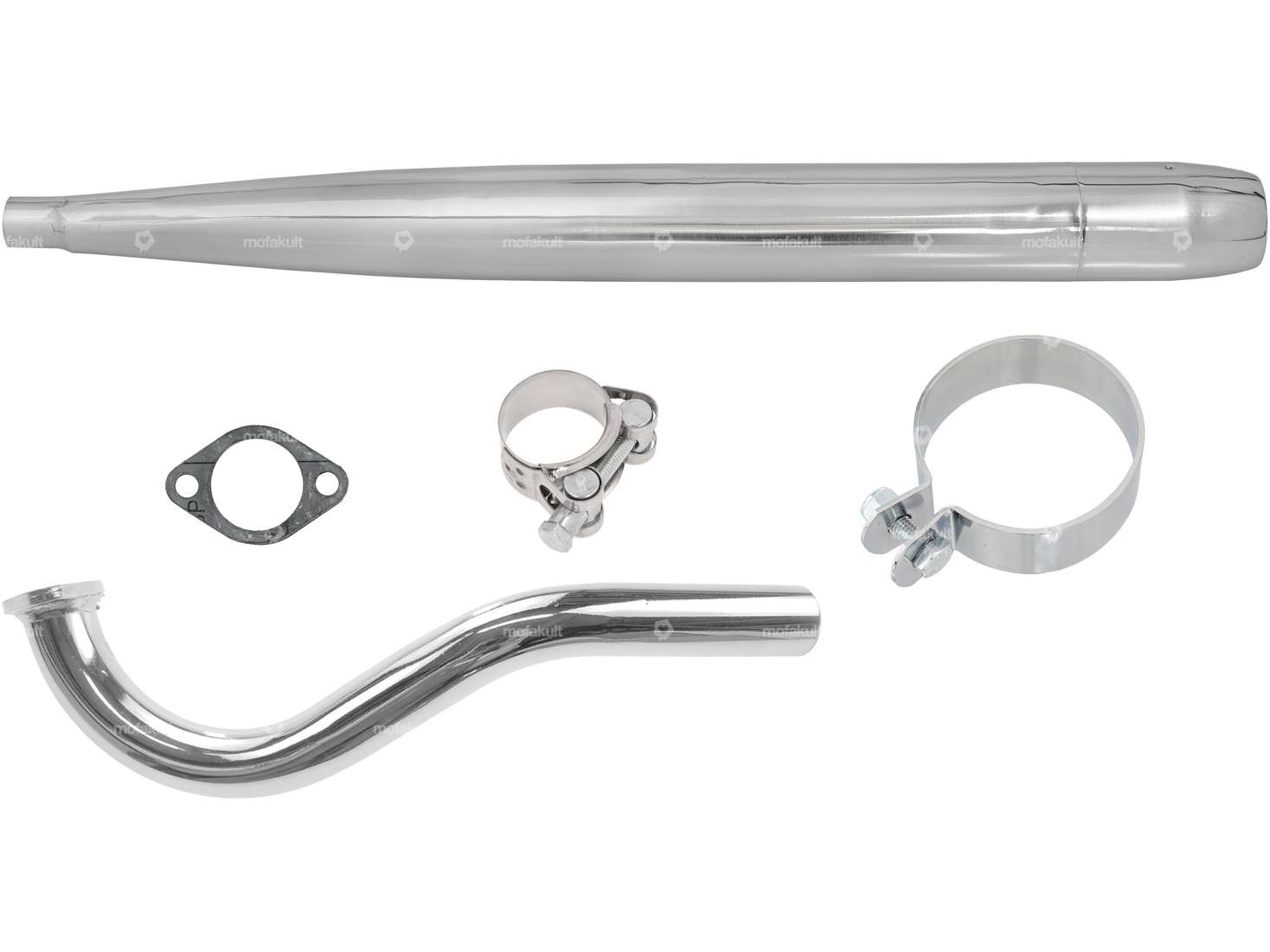 swiing® ingenious Resonanz-Auspuff-Set Ø 28 / 70 mm | Puch Supermaxi LG1, LG2 Carousel Image 1