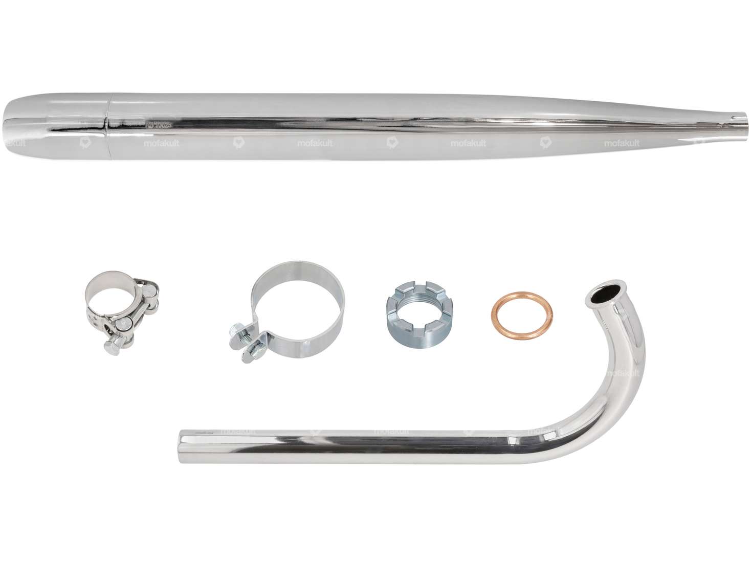 swiing® ingenious resonance exhaust set Ø 28 / 70 mm camouflaged | Sachs 50/2, 50/3 Carousel Image 1