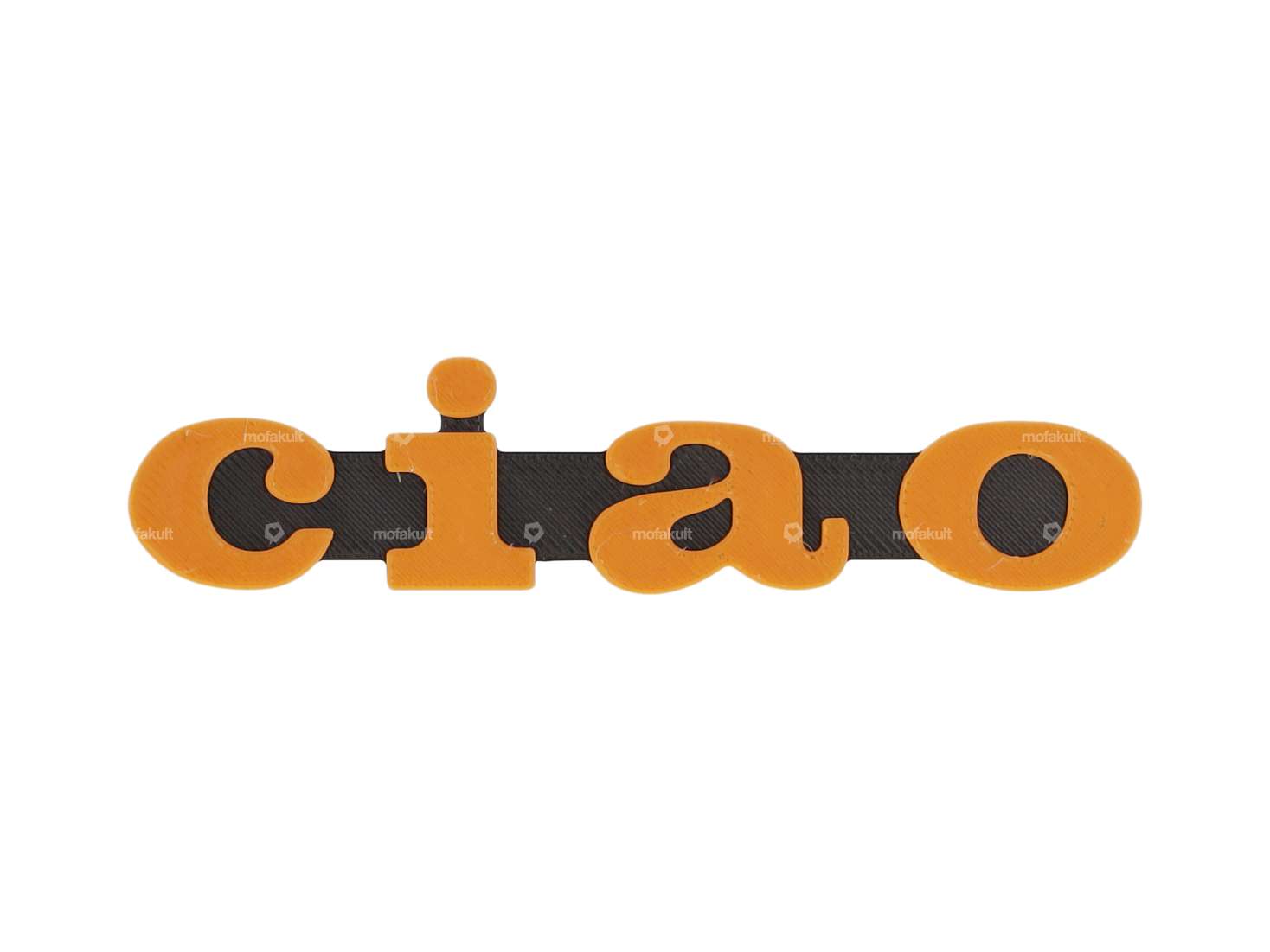 Emblem «ciao» Kunststoff 3D orange / schwarz Carousel Image 1