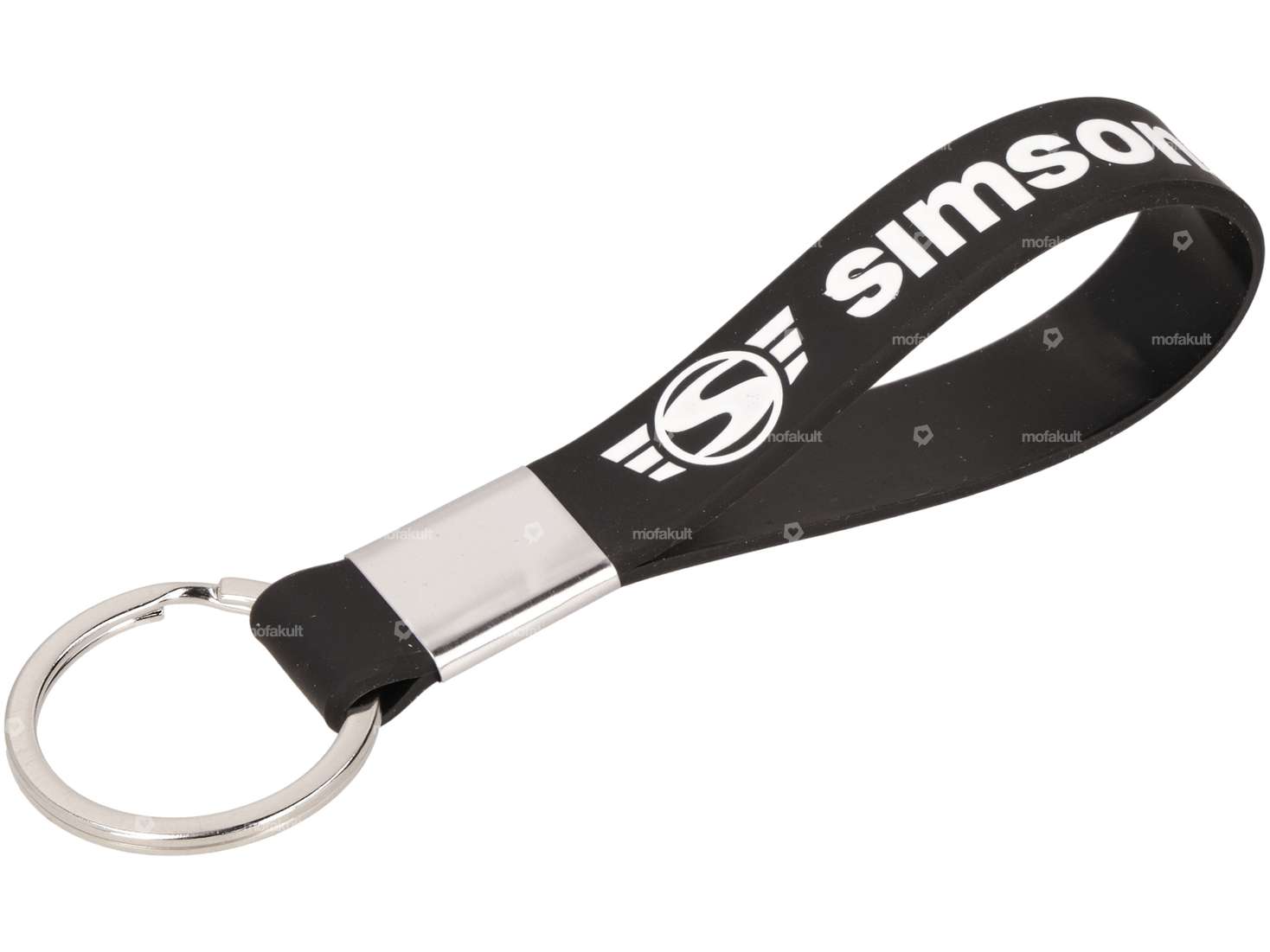 mk-Merch key ring "simson" rubber rectangular Carousel Image 1