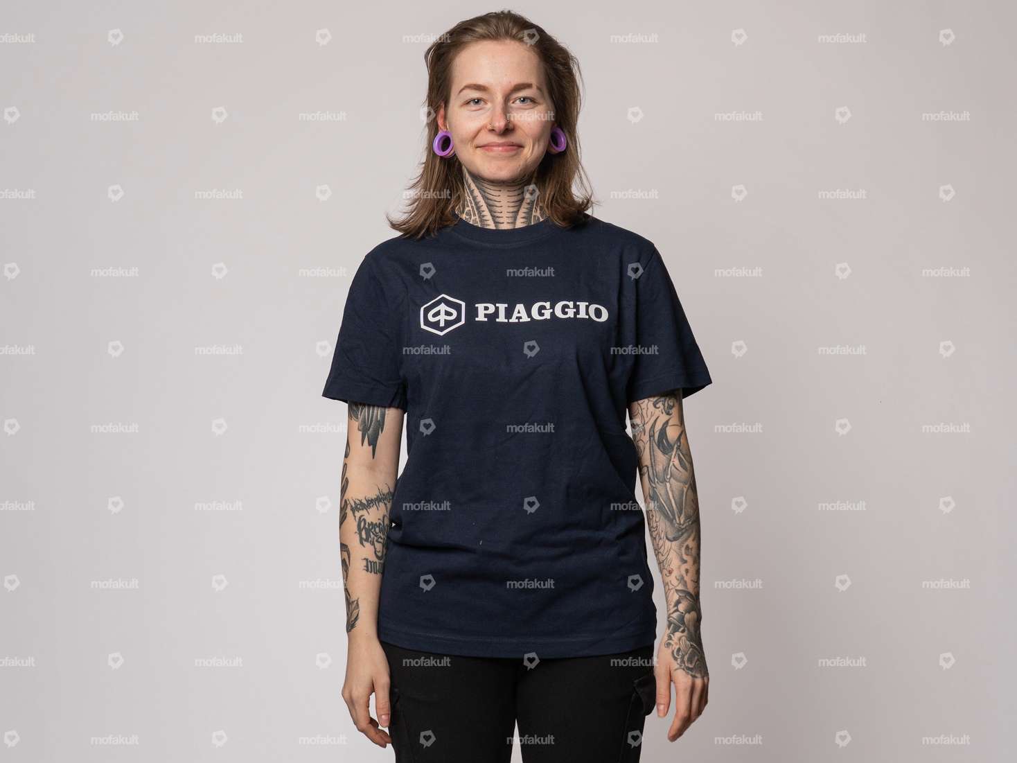 mk-Merch T-Shirt «PIAGGIO» UNISEX blau Carousel Image 4