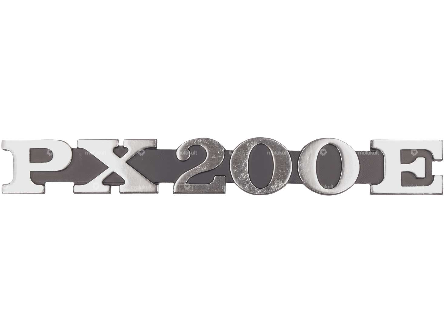 RMS Emblem Seitenhaube links «PX 200 E» Aluminium | Vespa PX200 Carousel Image 1
