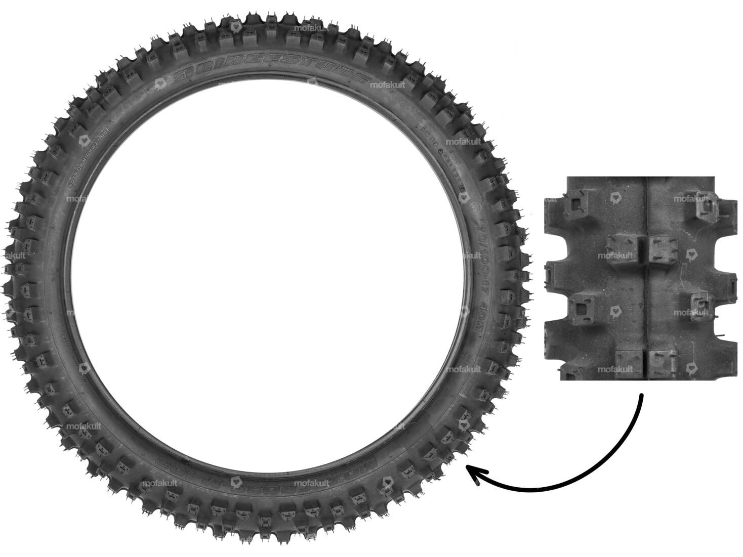 Bridgestone 70/100 x 17 Reifen M403 Motocross Carousel Image 1