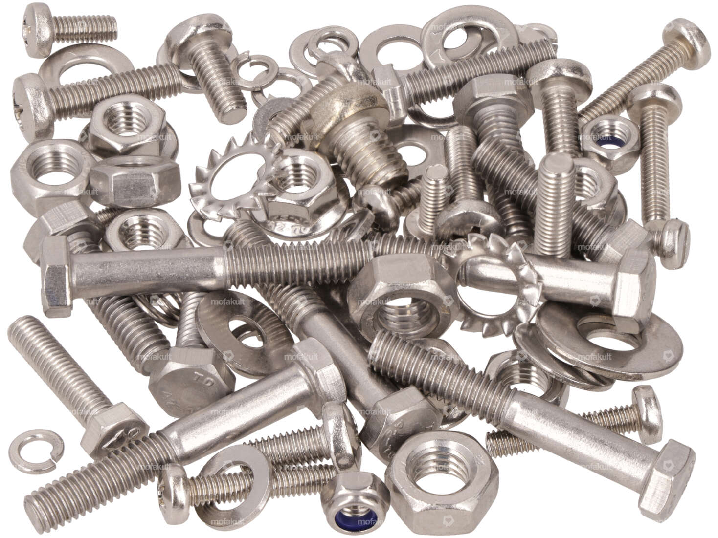 swiing® revival Schrauben-Set Motor / Getriebe Inox | Piaggio Ciao, SI, Bravo, Boxer Carousel Image 1