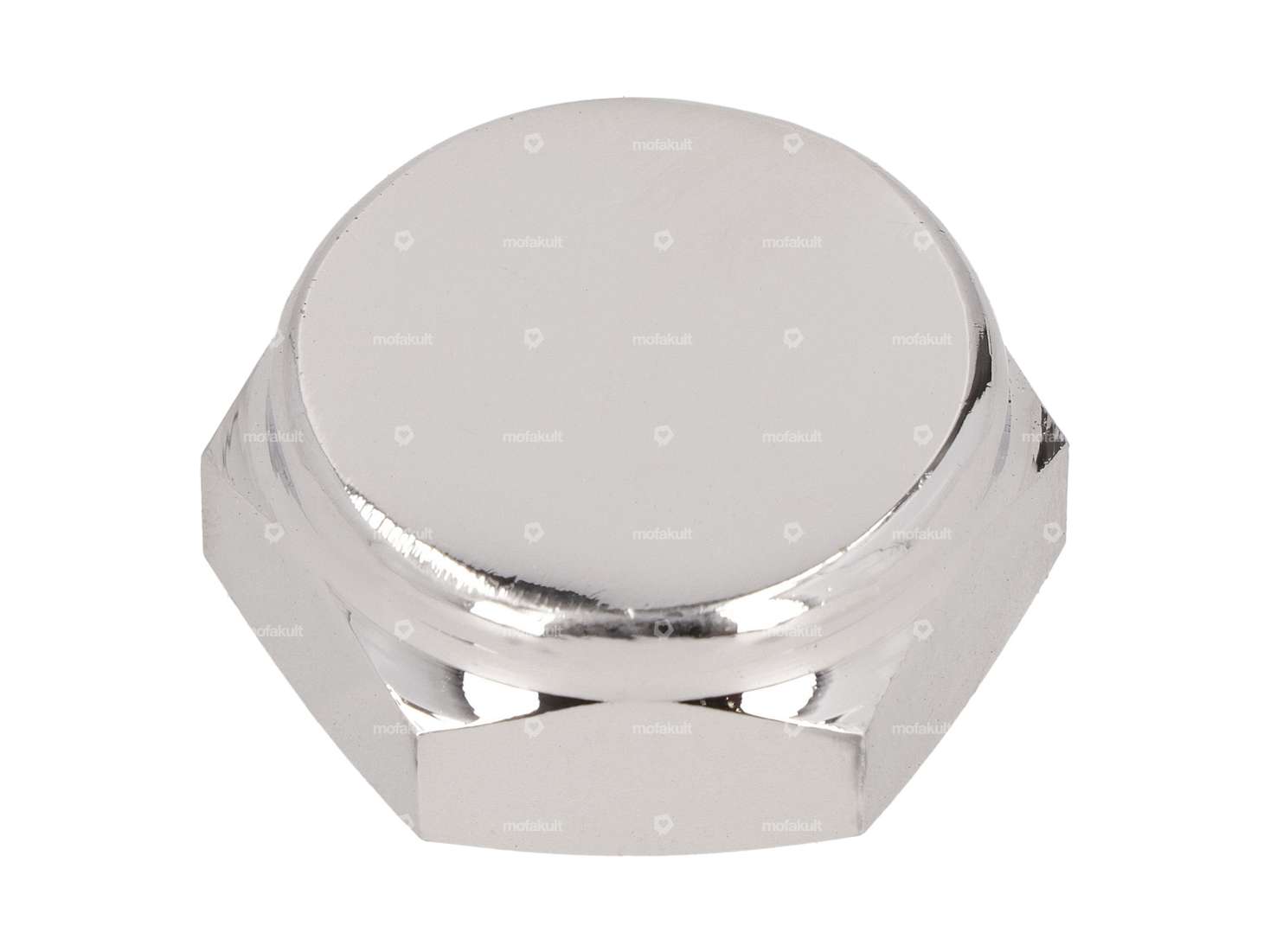 Gabelschaftmutter M26x1 geschlossen mittelhoch Chrom | Hercules Prima, Optima Carousel Image 1