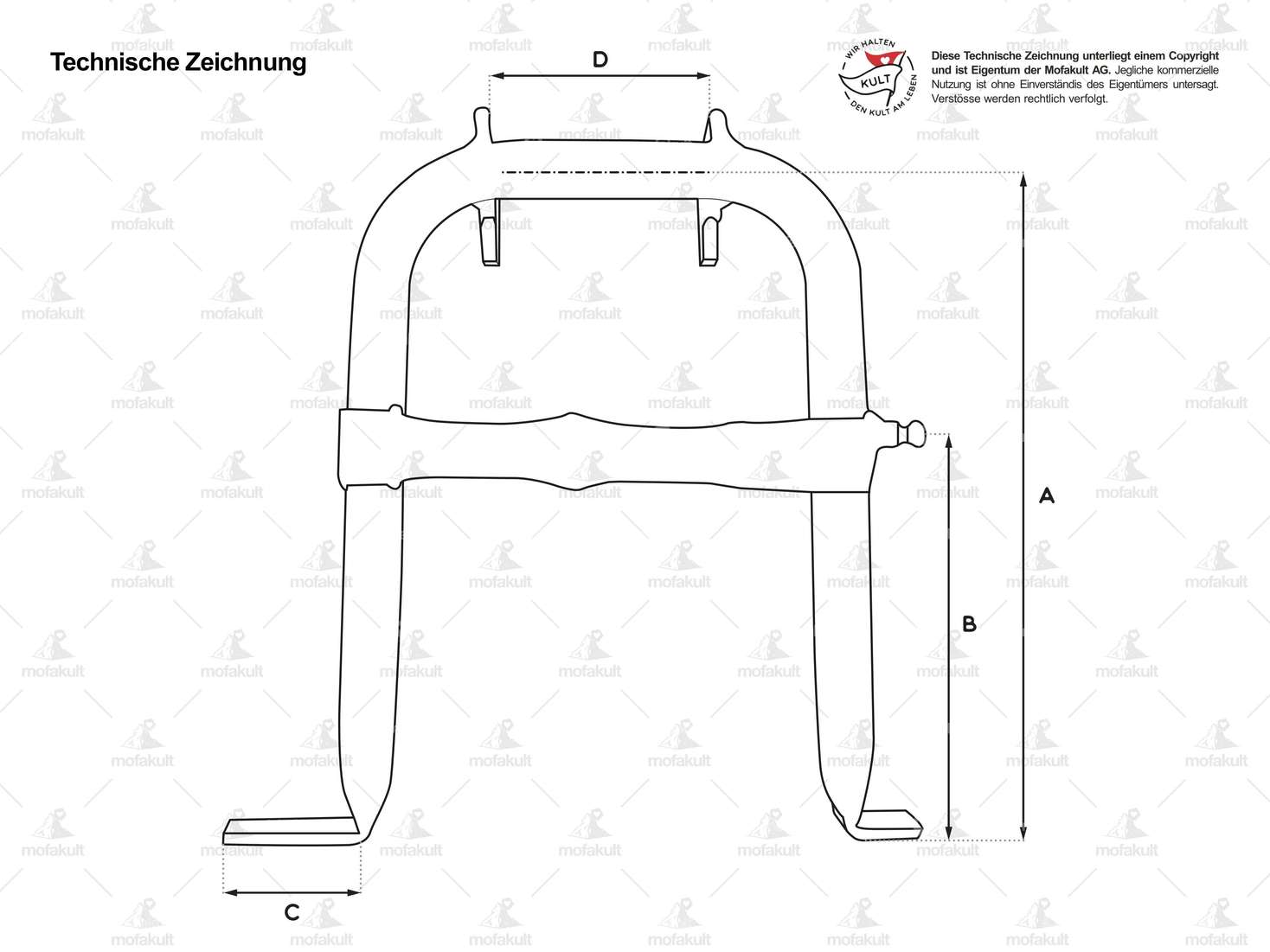 Hauptständer verzinkt massiv | Puch Maxi N Carousel Image 4