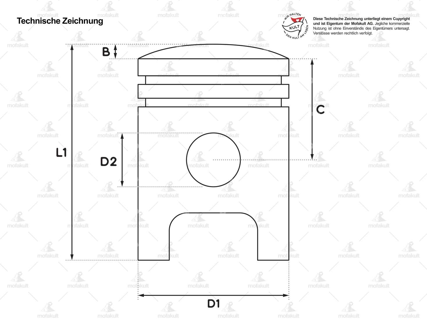 Airsal Kolben 45 mm | Puch Carousel Image 2