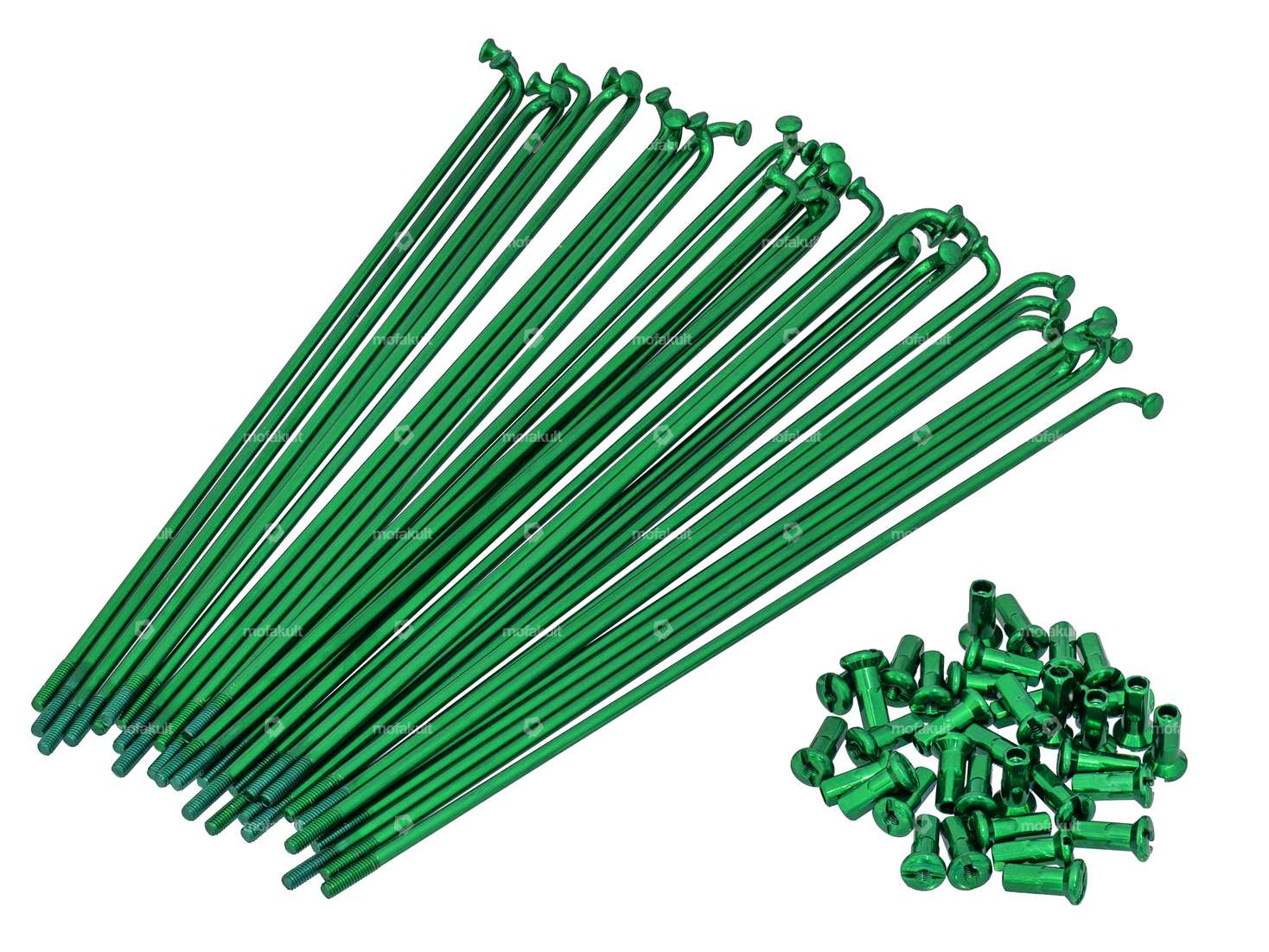 GPO 19" Speichen-Set inkl. Nippel (2.9 x 212 mm) grün Carousel Image 1