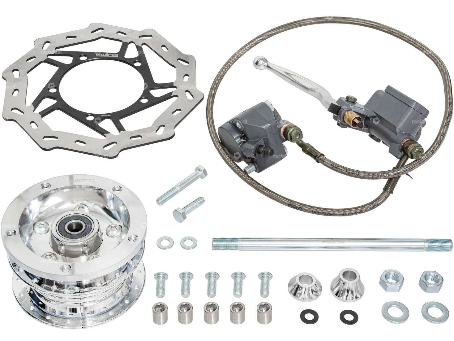 swiing® ingenious disc brake set spoked rim EBR Harry chrome Carousel Image 1